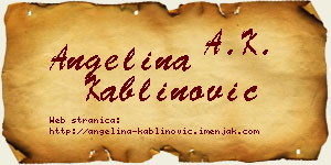 Angelina Kablinović vizit kartica